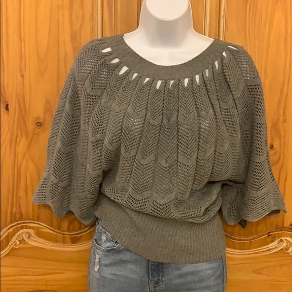 Anthropologie Sweaters - Anthropologie The Cue Herringbone Weave Blouson Sweater